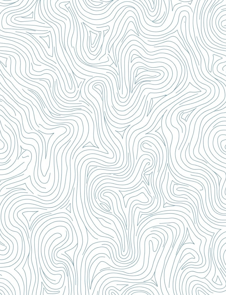 Abstract Blue Wave Pattern Rug