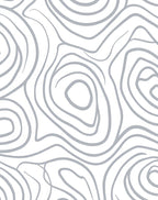 Gray Abstract Flowing Lines Rug