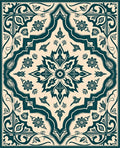 Classic Floral Medallion Pattern Rug