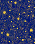 Celestial Waves Organic Pattern Design Rug