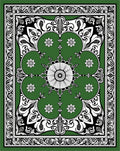 Emerald Floral Intricate Pattern Rug