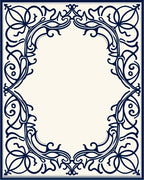 Intricate Scrollwork Inlaid Design Rug