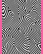 Abstract Black White Curve Pattern Rug