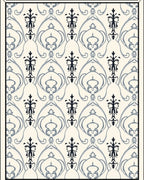 Classic Floral Arch Damask Design Rug
