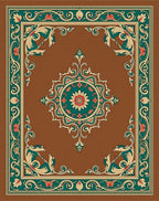 Ornate Floral Center Medallion Border Rug