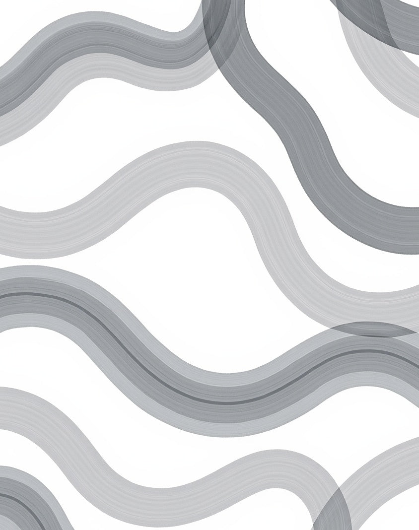 Subtle Grey Wavy Strokes Design Rug