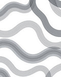 Subtle Grey Wavy Strokes Design Rug