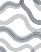 Subtle Grey Wavy Strokes Design Rug