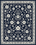 Classic Floral Vine Symmetry Rug