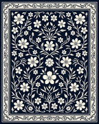 Classic Floral Vine Symmetry Rug
