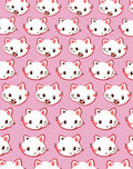 Cute Kawaii Cat Face Pattern Rug