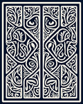 Intricate Mono Floral Swirl Pattern Rug