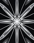 Abstract Radial Starburst Grey Pattern Rug