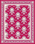 Ornate Floral Crimson Patterned Rug