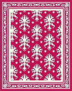 Ornate Floral Crimson Patterned Rug