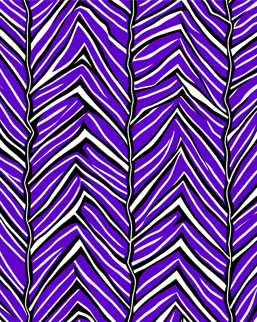 Bold Purple White Chevron Pattern Rug