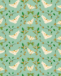 Whimsical Birds Floral Vines Pattern Rug