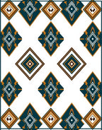 Bold Geometric Diamond Pattern Rug