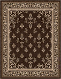 Ornate Scroll Floral Patterned Rug
