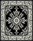 Intricate Floral Scrollwork Pattern Rug