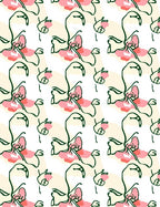 Abstract Floral Swirls Pattern Rug