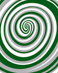 Green White Gray Swirl Pattern Rug