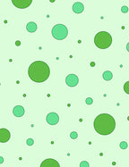 Random Green Circles Pattern Rug