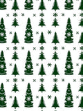 Deep Green Forest Winter Snowflakes Rug
