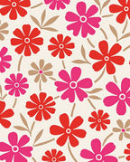 Retro Floral Delight Rug