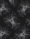 Abstract Gray Floral Black Pattern Rug