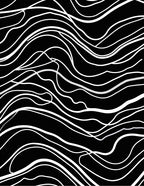 Abstract Black White Swirls Pattern Rug