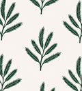 Dark Green Fern Motif Pattern Rug