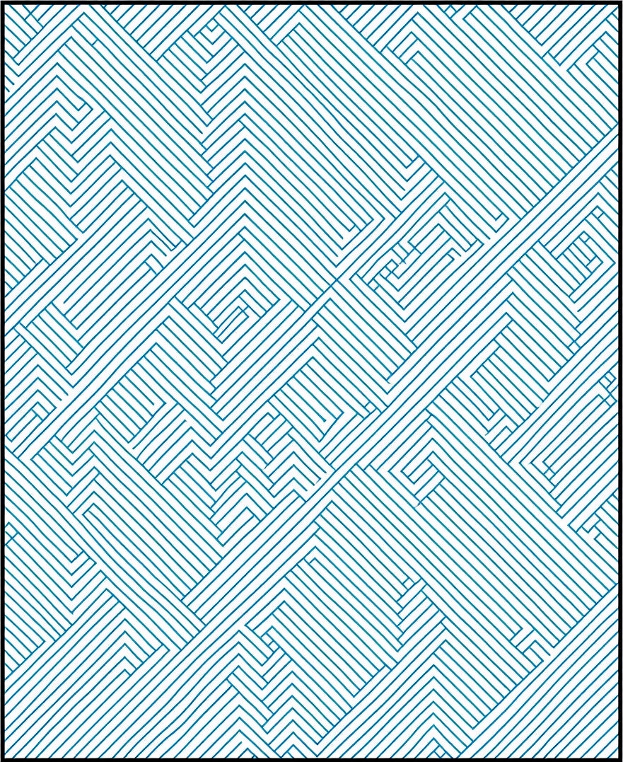 Abstract Geometric Stripe Pattern Rug