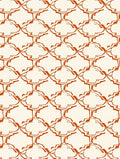 Orange Cream Abstract Geometric Pattern Rug