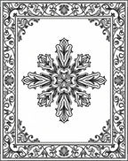 Intricate Floral Mandala Border Design Rug
