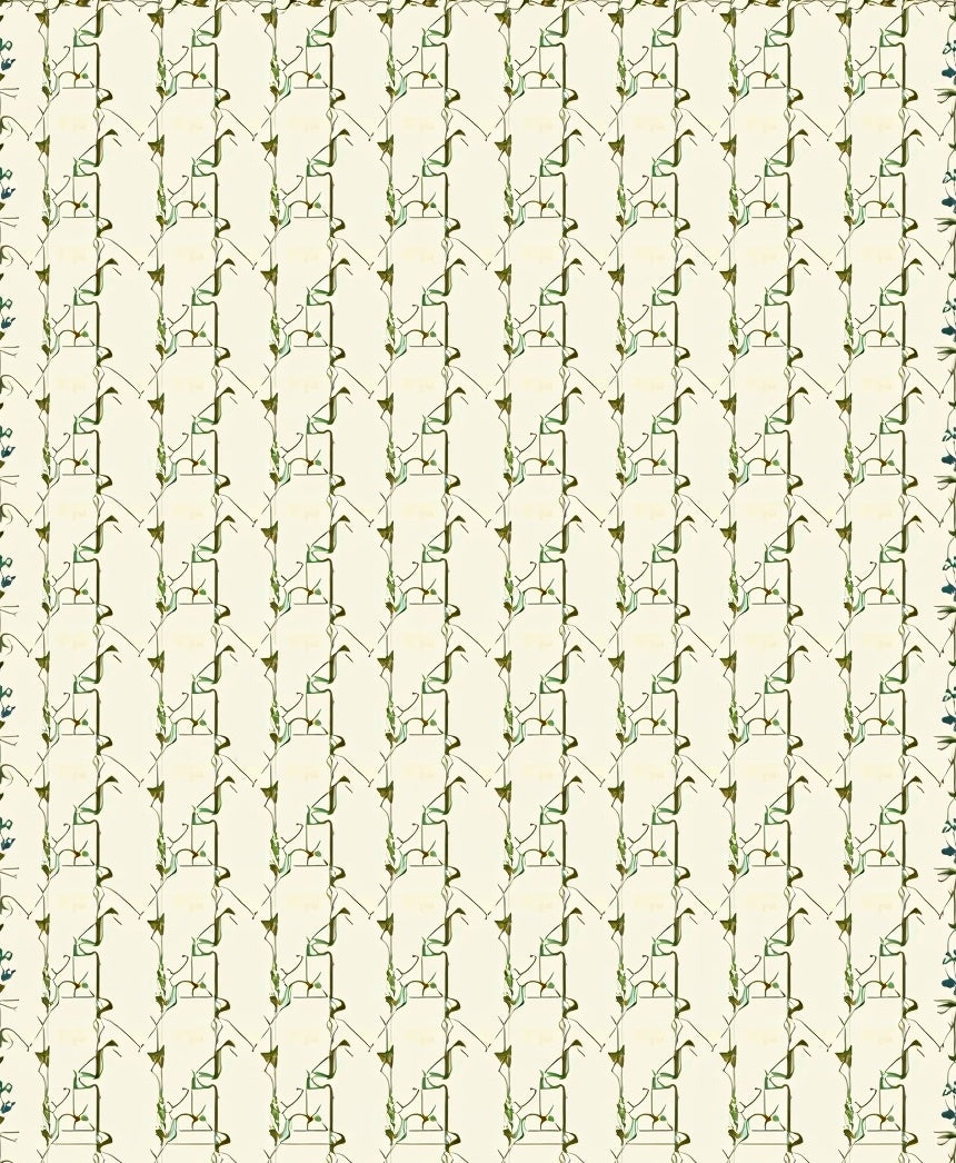 Abstract Botanical Vine Pattern Rug