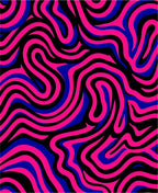 Vibrant Swirl Stripe Pattern Rug