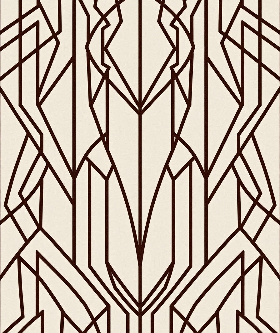 Art Deco Geometric Outline Design Rug