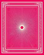 Radiant Sun Geometric Border Rug