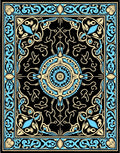 Intricate Floral Symmetry Pattern Rug