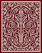 Ornate White Vine Pattern Rug