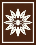 Geometric Floral Starburst Pattern Rug