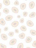 Pale Peach Abstract Ovals Scattered Rug