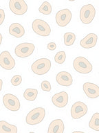 Pale Peach Abstract Ovals Scattered Rug