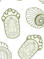 Archival Jade Shell Motif Rug