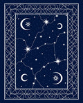 Celestial Constellation Moon Star Pattern Rug