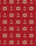 Rich Red Abstract Geometric Pattern Rug