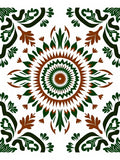 Radial Floral Pattern with Leaf Accents Rug
