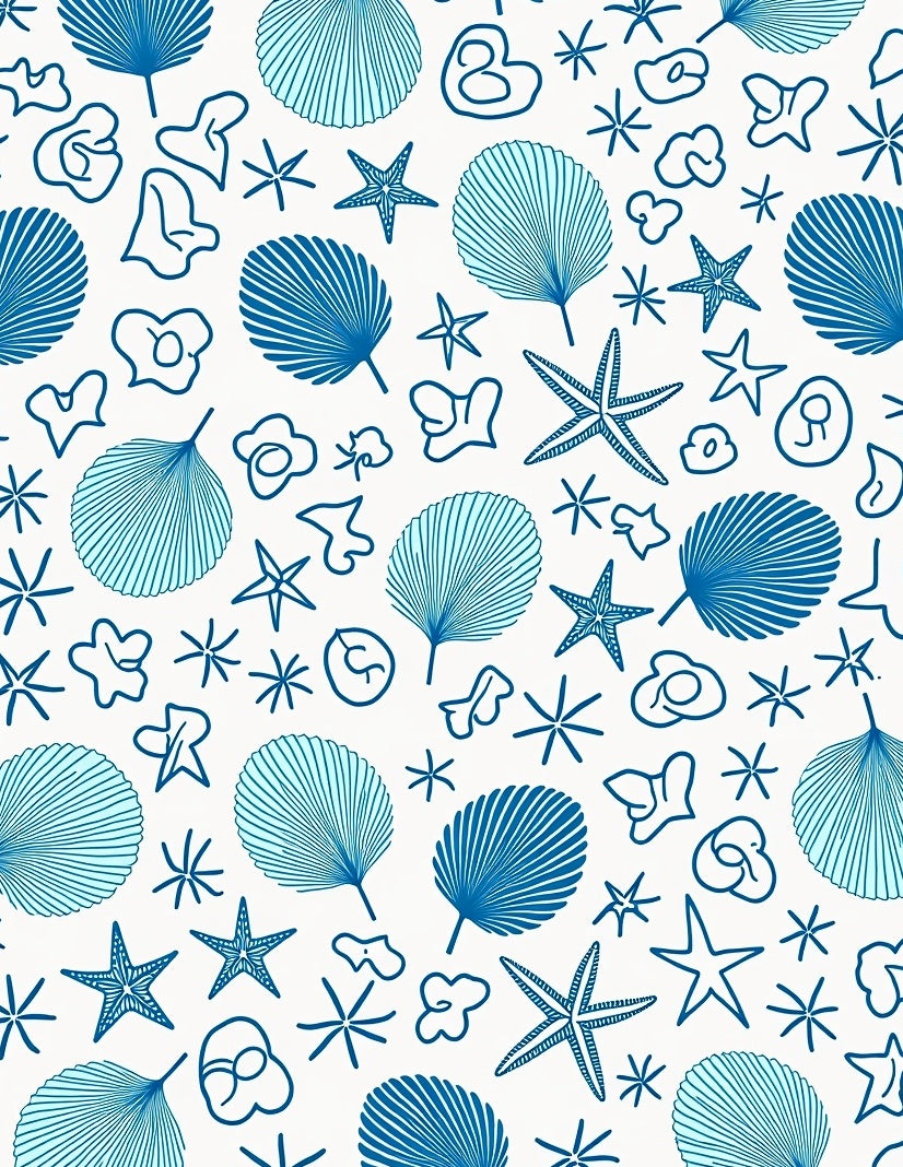 Coastal Collection Blue Marine Life Rug