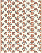 Rustic Floral Pattern Design Rug